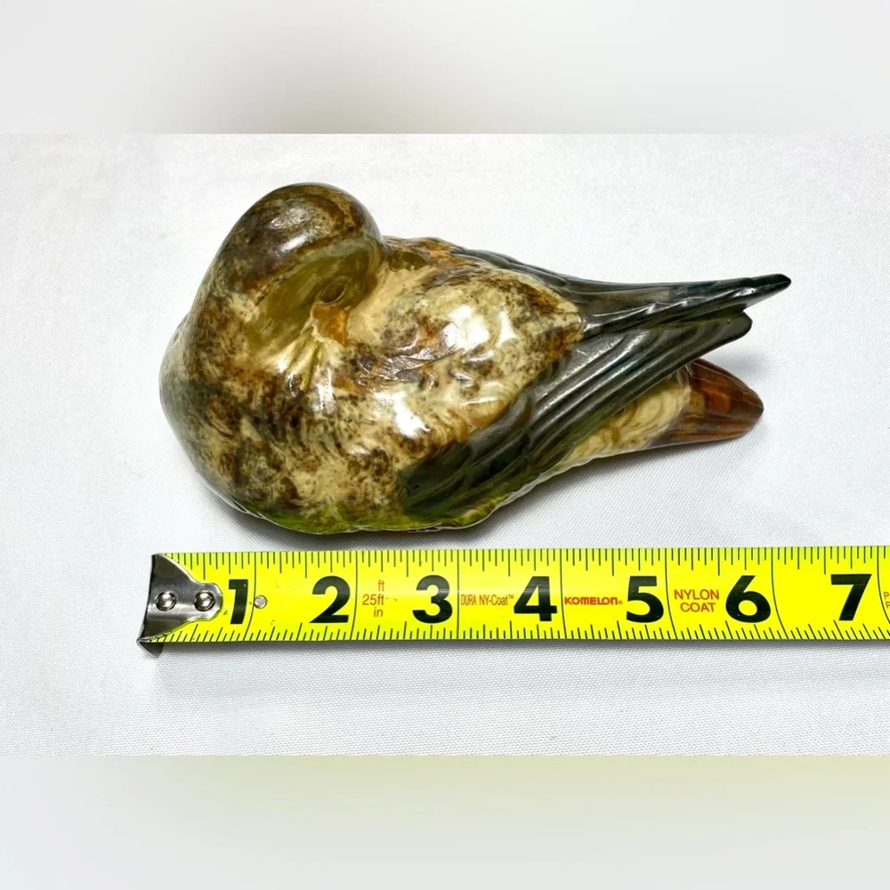 Ceramic Figurine Nesting Bird Duck 6.5”L